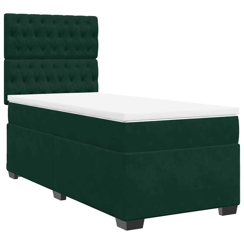 Sommier à lattes de lit avec matelas Vert foncé 90x200 cm - XIOS