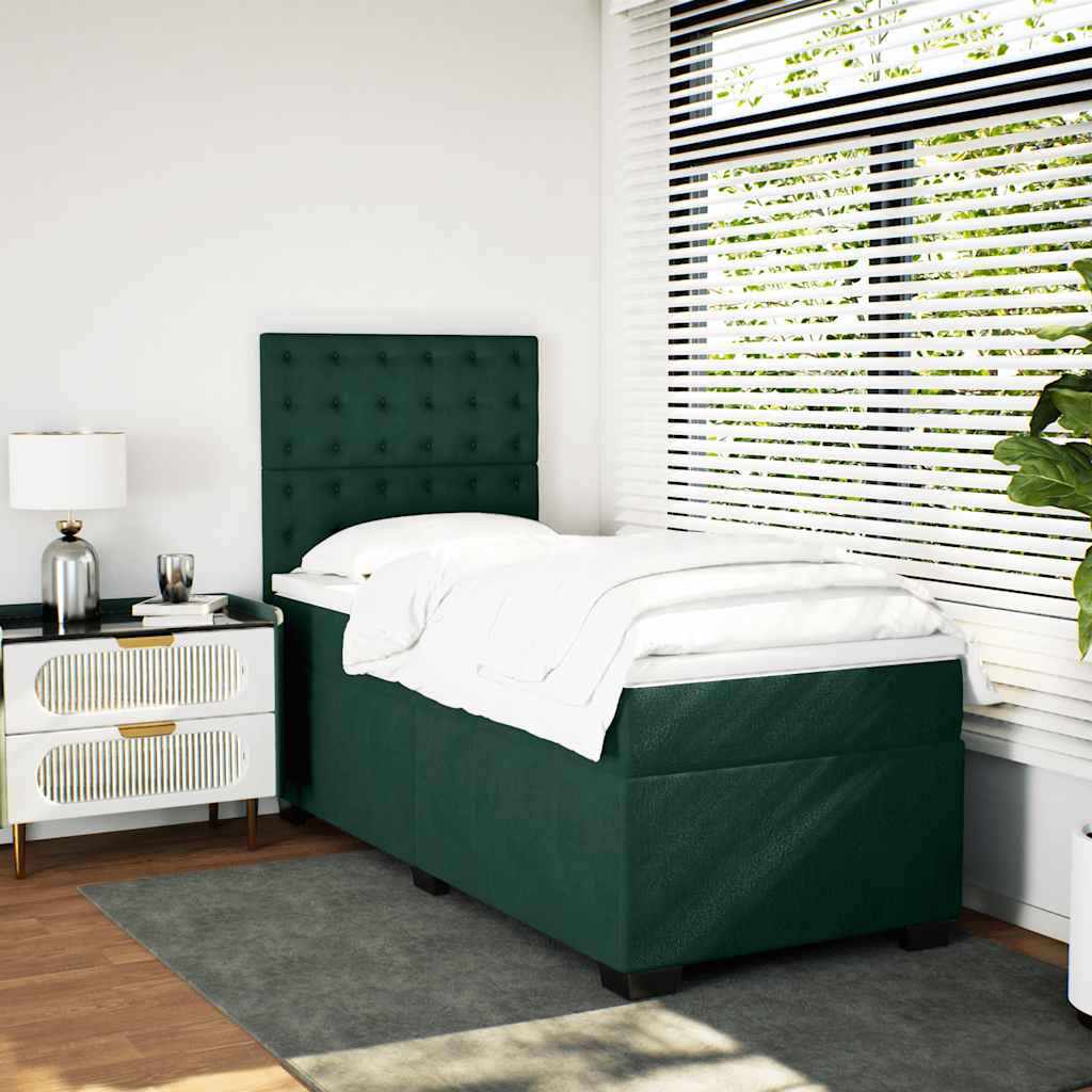 Sommier à lattes de lit avec matelas Vert foncé 90x200 cm - XIOS
