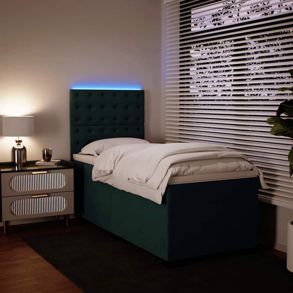 Sommier à lattes de lit avec matelas Vert foncé 90x200 cm - XIOS