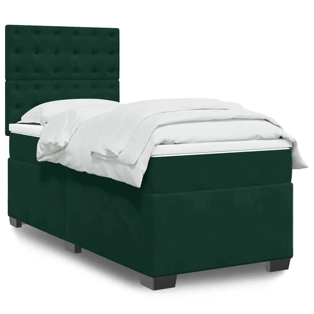 Sommier à lattes de lit avec matelas Vert foncé 90x200 cm - XIOS