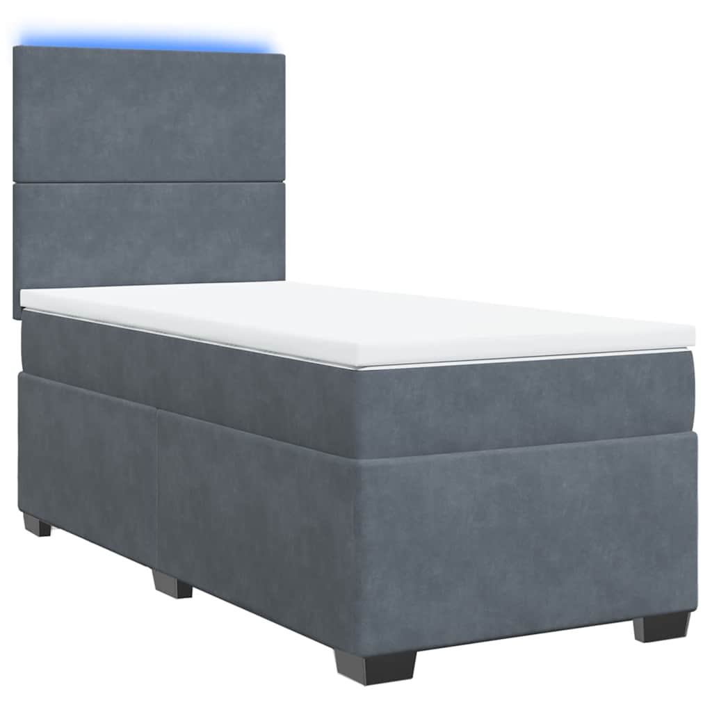 Sommier à lattes de lit avec matelas Gris foncé 100x200 cm - XIOS