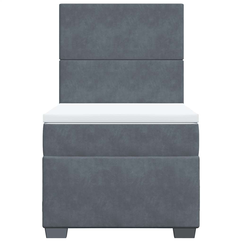 Sommier à lattes de lit avec matelas Gris foncé 100x200 cm - XIOS
