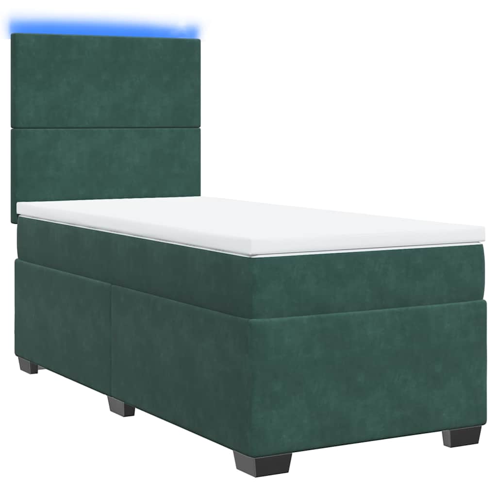 Sommier à lattes de lit avec matelas Vert foncé 100x200 cm - XIOS
