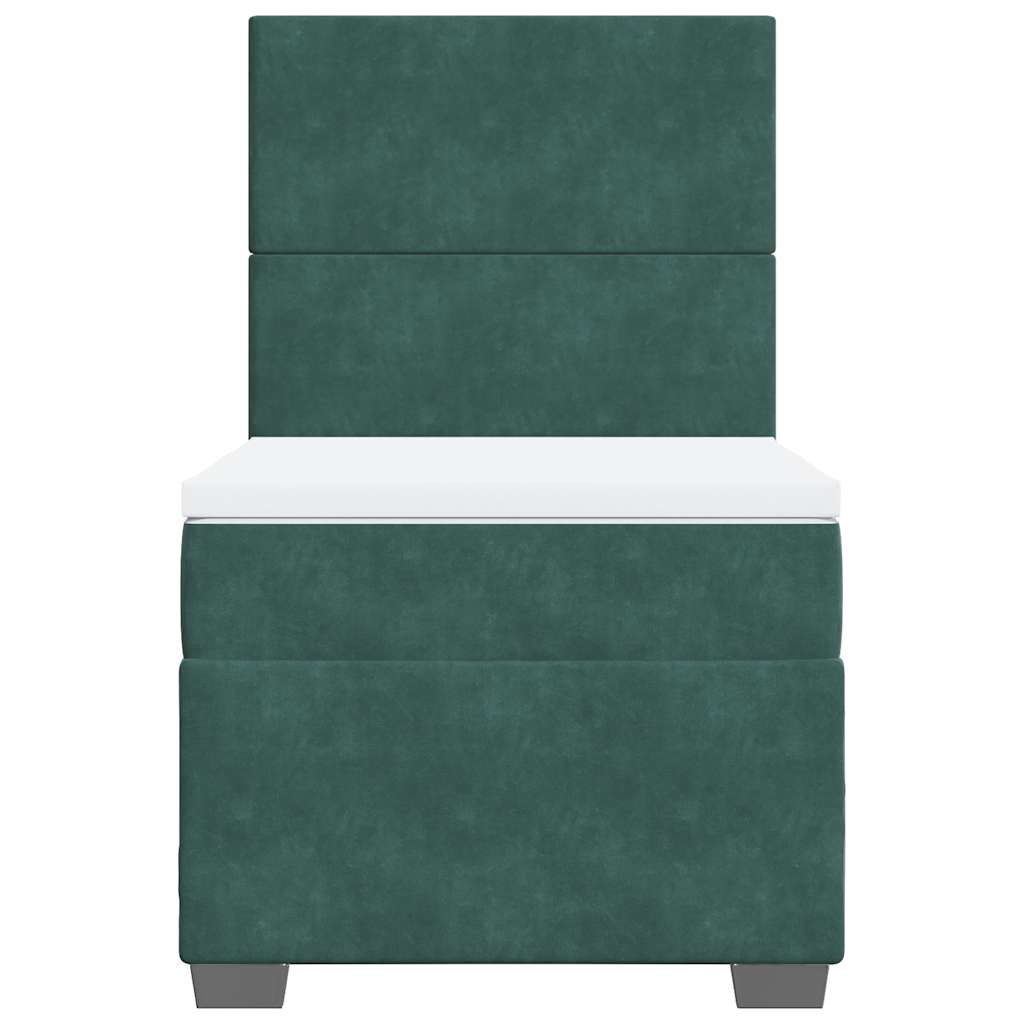 Sommier à lattes de lit avec matelas Vert foncé 100x200 cm - XIOS