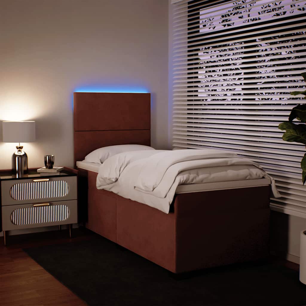 Sommier à lattes de lit avec matelas Rose 100x200 cm Velours - XIOS