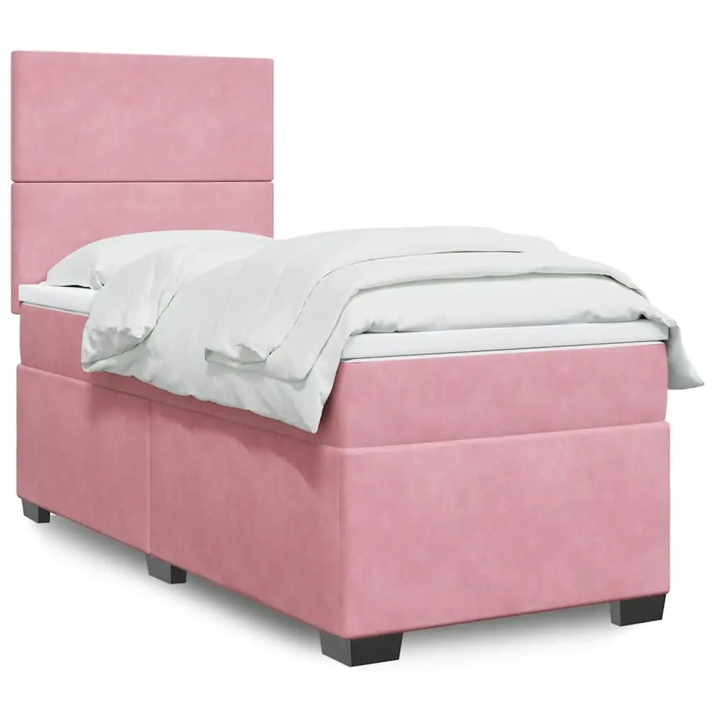 Sommier à lattes de lit avec matelas Rose 100x200 cm Velours - XIOS