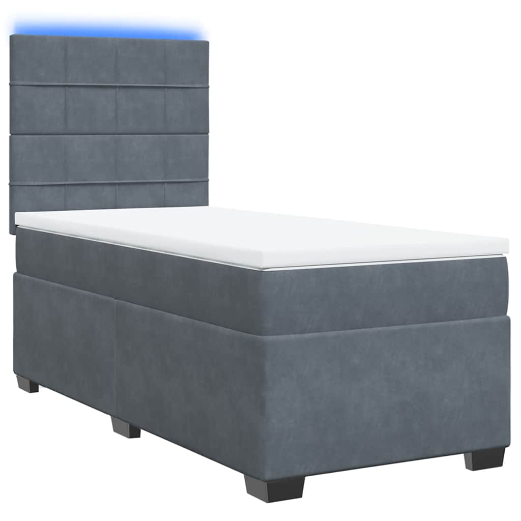 Sommier à lattes de lit avec matelas Gris foncé 100x200 cm - XIOS