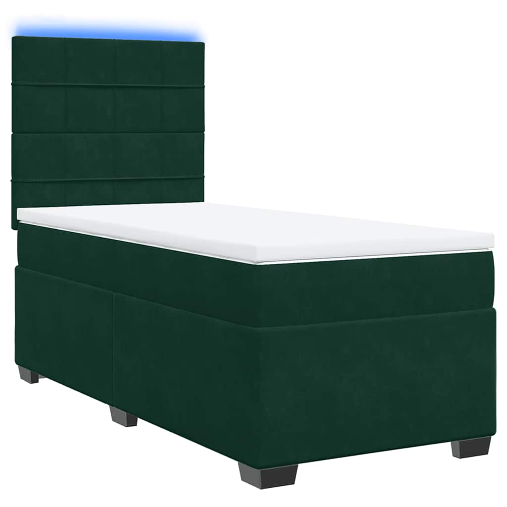 Sommier à lattes de lit avec matelas Vert foncé 100x200 cm - XIOS