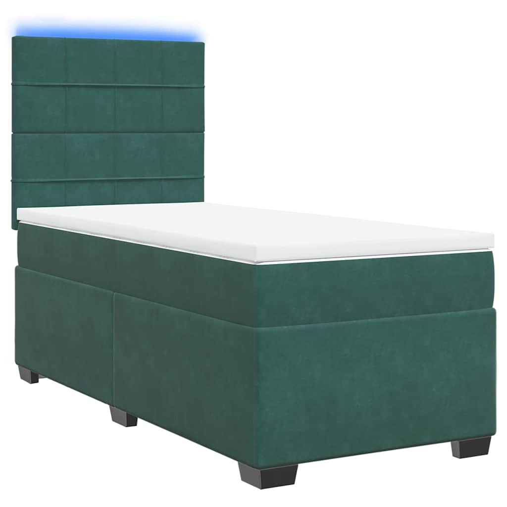 Sommier à lattes de lit avec matelas Vert foncé 100x200 cm - XIOS