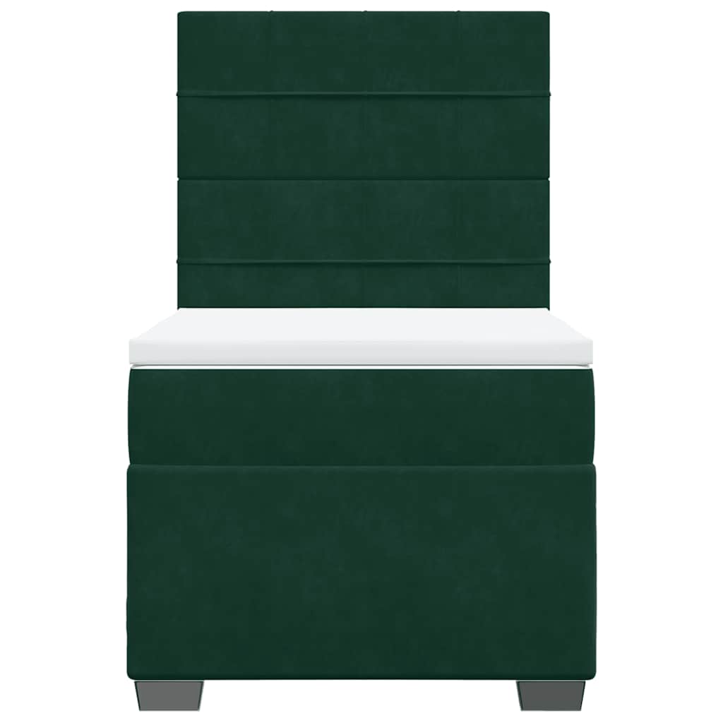 Sommier à lattes de lit avec matelas Vert foncé 100x200 cm - XIOS
