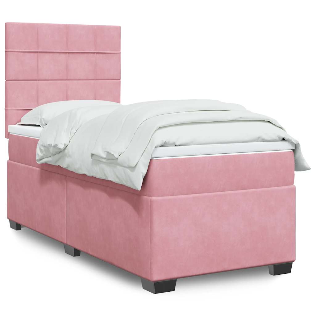 Sommier à lattes de lit avec matelas Rose 100x200 cm Velours - XIOS