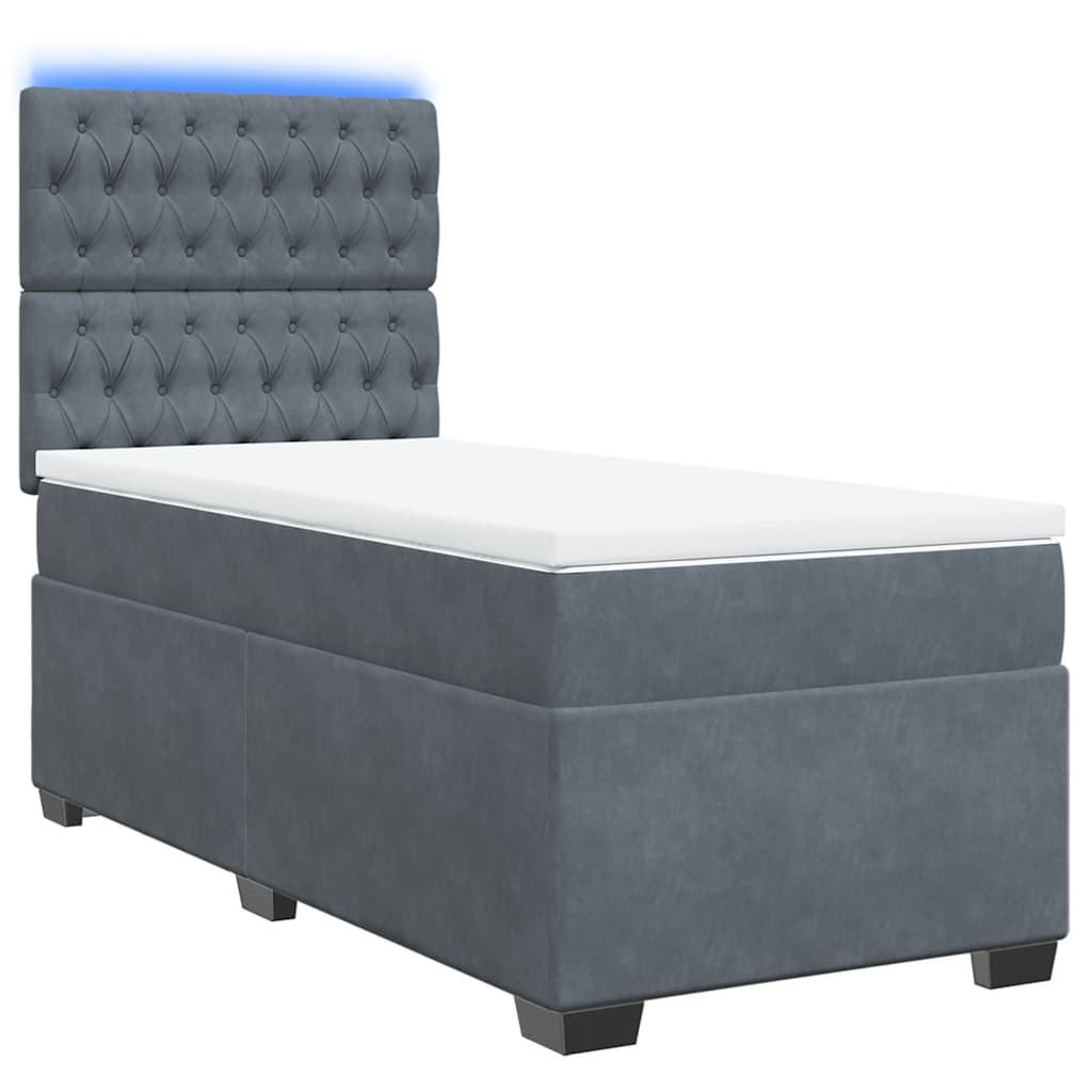Sommier à lattes de lit avec matelas Gris foncé 100x200 cm - XIOS