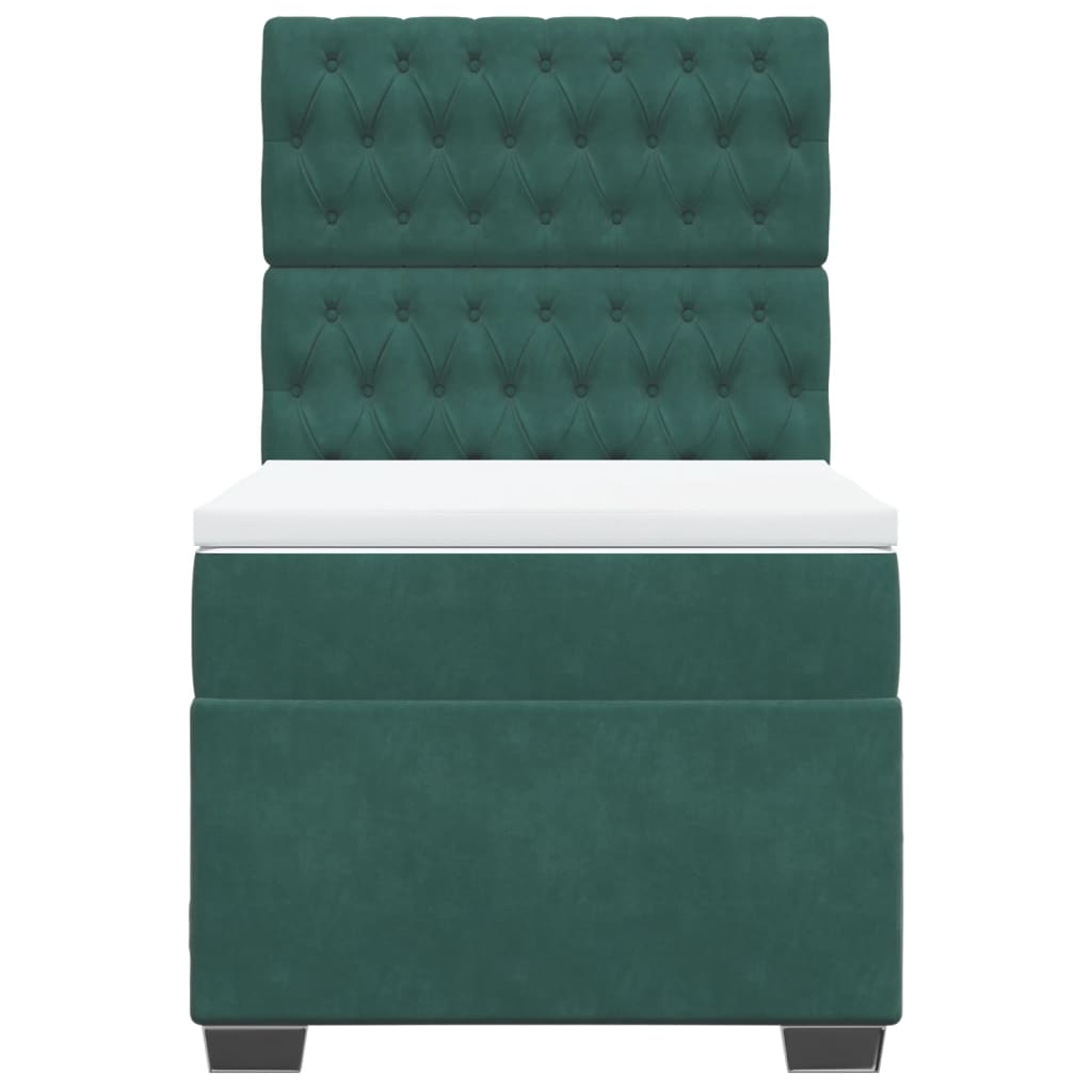 Sommier à lattes de lit avec matelas Vert foncé 100x200 cm - XIOS