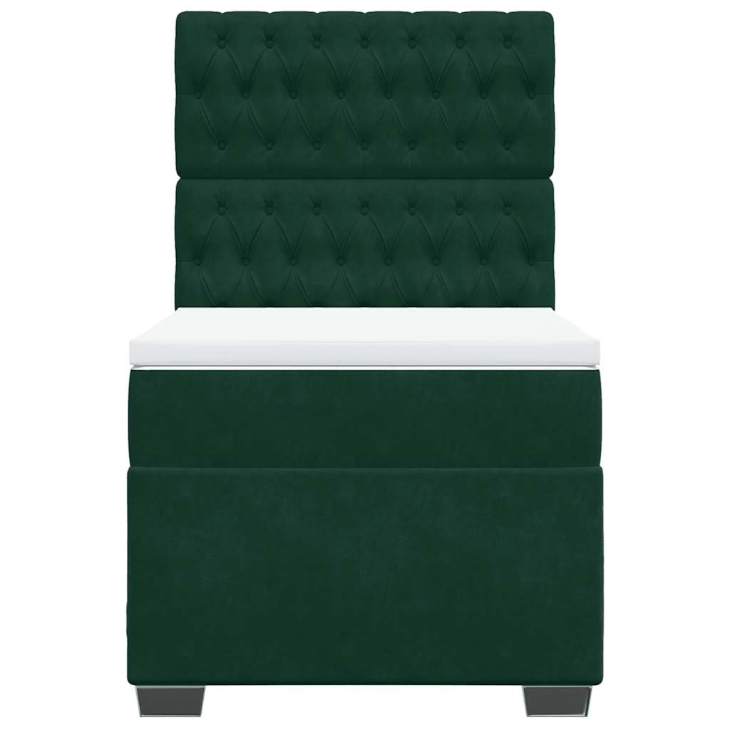 Sommier à lattes de lit avec matelas Vert foncé 100x200 cm - XIOS