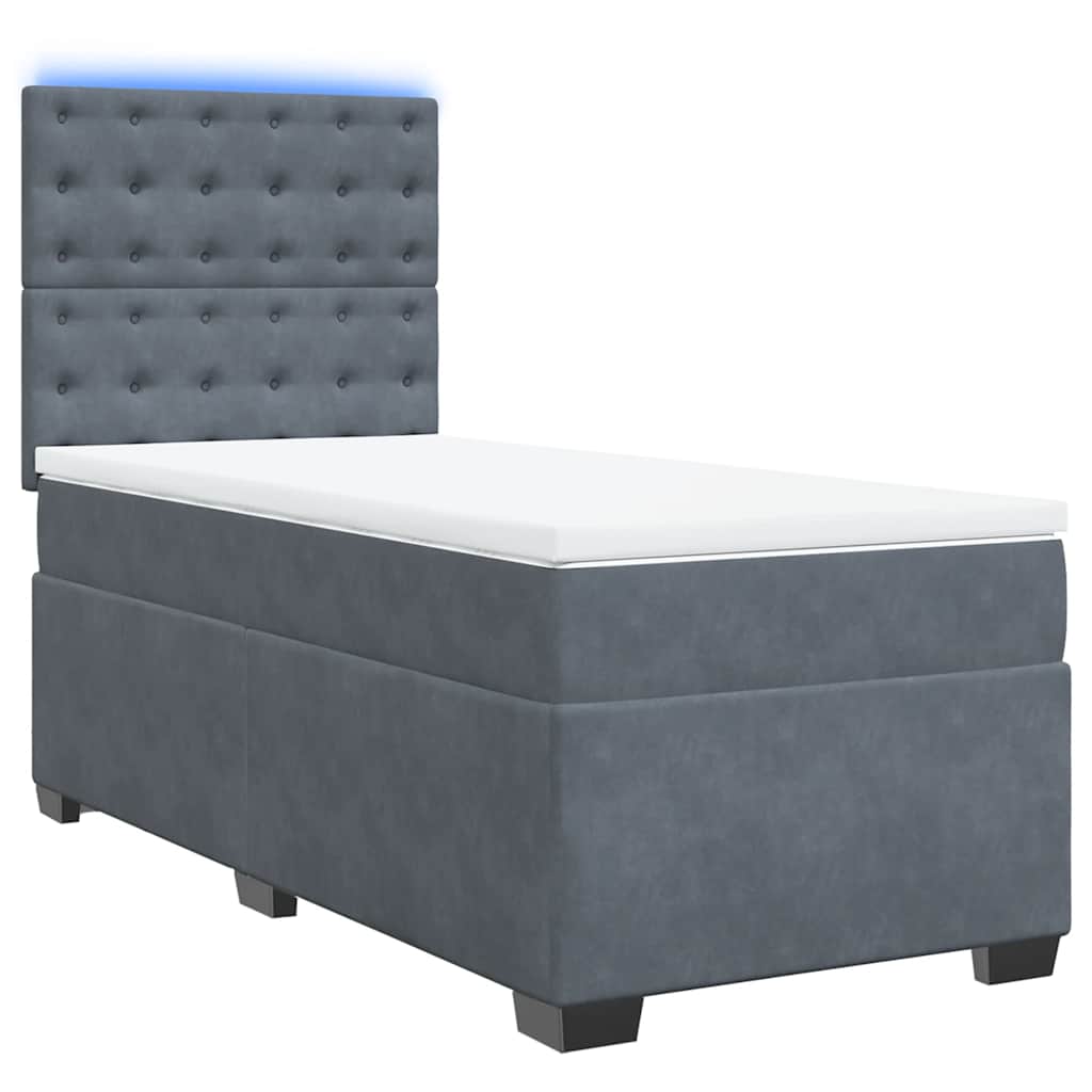 Sommier à lattes de lit avec matelas Gris foncé 100x200 cm - XIOS