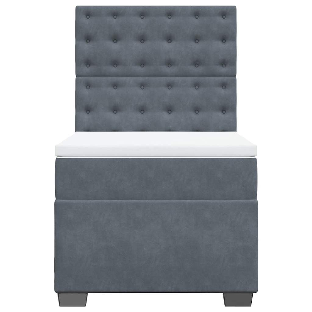 Sommier à lattes de lit avec matelas Gris foncé 100x200 cm - XIOS