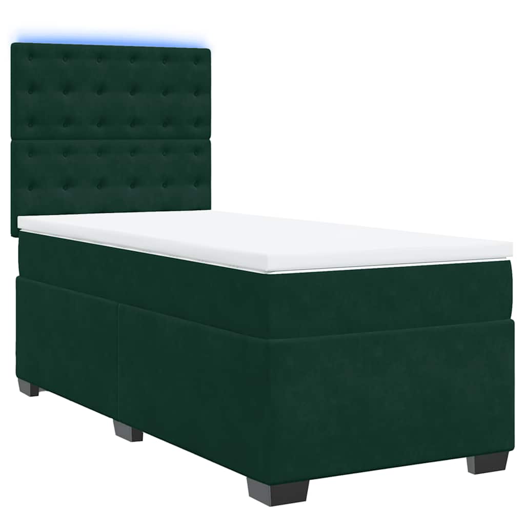 Sommier à lattes de lit avec matelas Vert foncé 100x200 cm - XIOS