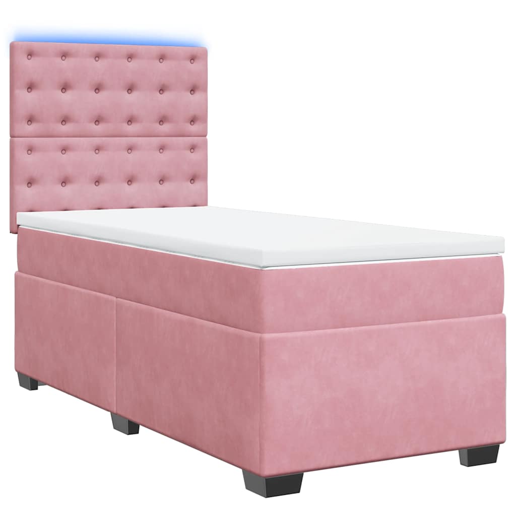 Sommier à lattes de lit avec matelas Rose 100x200 cm Velours - XIOS
