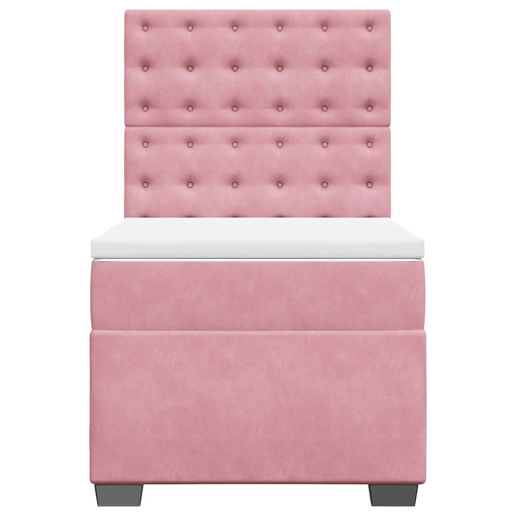 Sommier à lattes de lit avec matelas Rose 100x200 cm Velours - XIOS