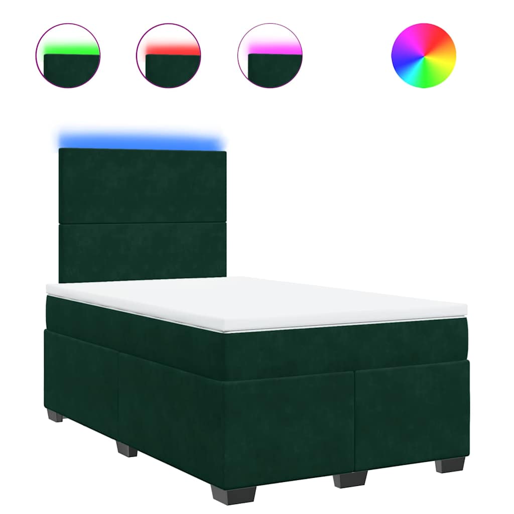Sommier à lattes de lit avec matelas vert foncé 120x190 cm - XIOS