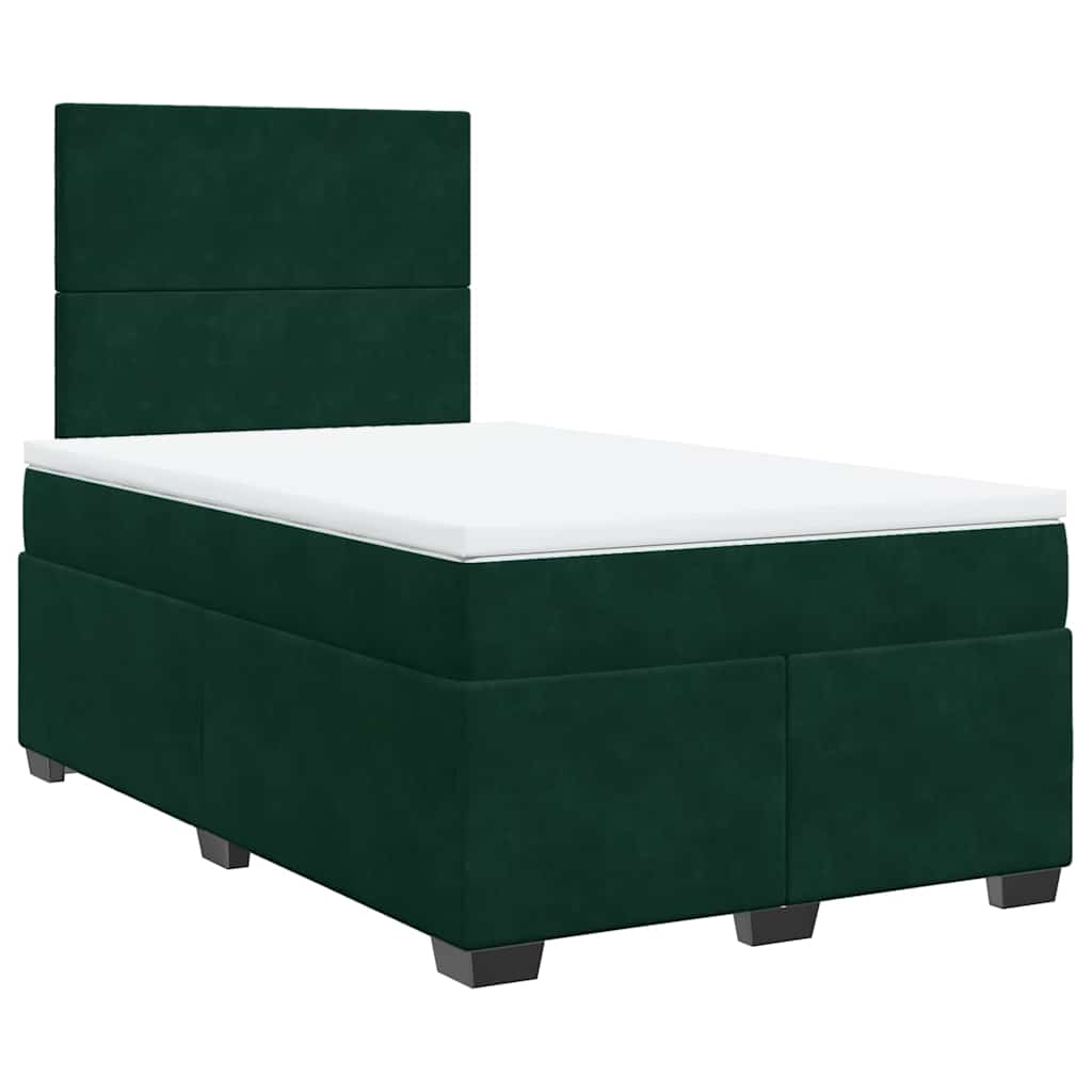 Sommier à lattes de lit avec matelas vert foncé 120x190 cm - XIOS