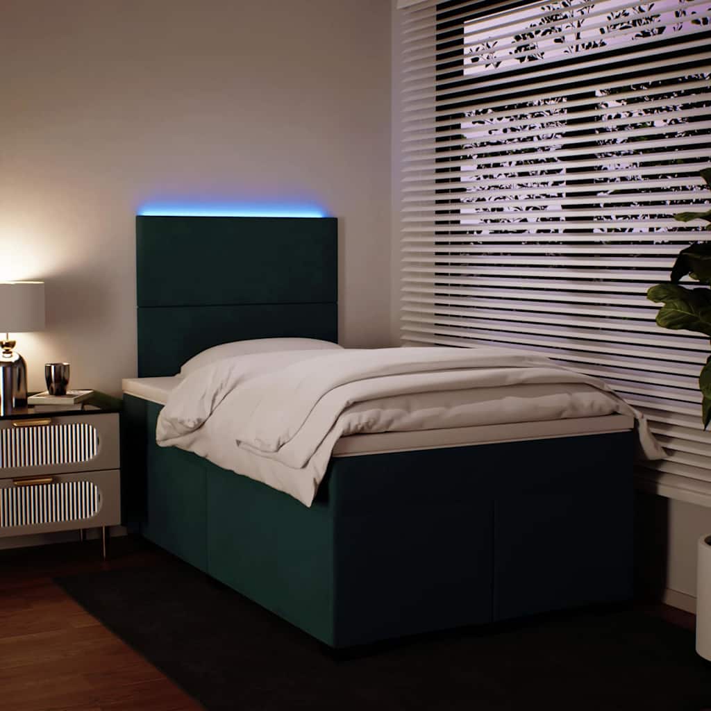 Sommier à lattes de lit avec matelas vert foncé 120x190 cm - XIOS