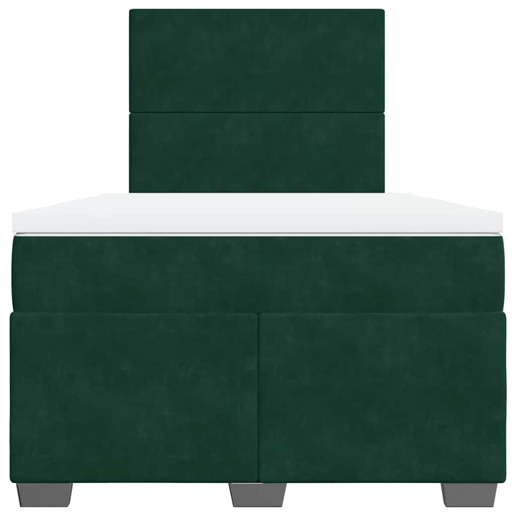 Sommier à lattes de lit avec matelas vert foncé 120x190 cm - XIOS