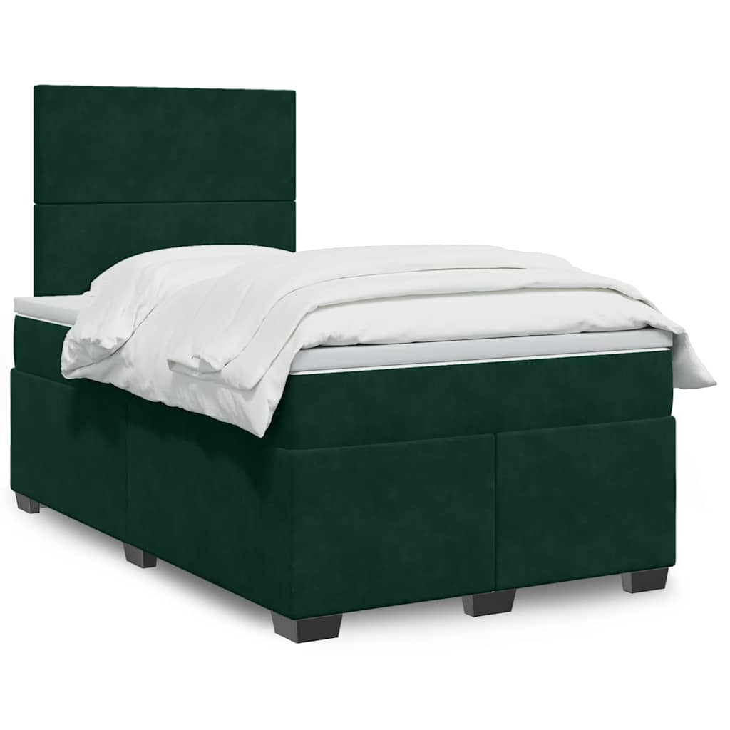 Sommier à lattes de lit avec matelas vert foncé 120x190 cm - XIOS