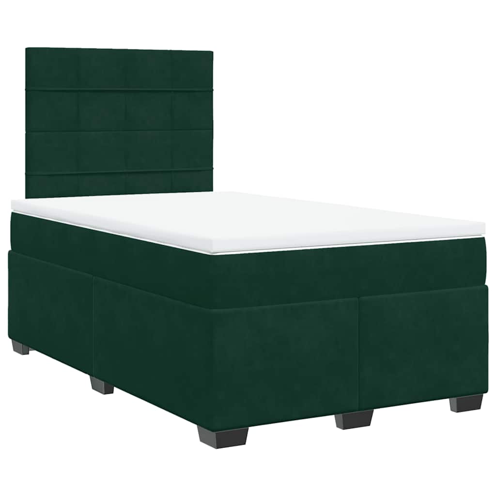 Sommier à lattes de lit avec matelas vert foncé 120x190 cm - XIOS