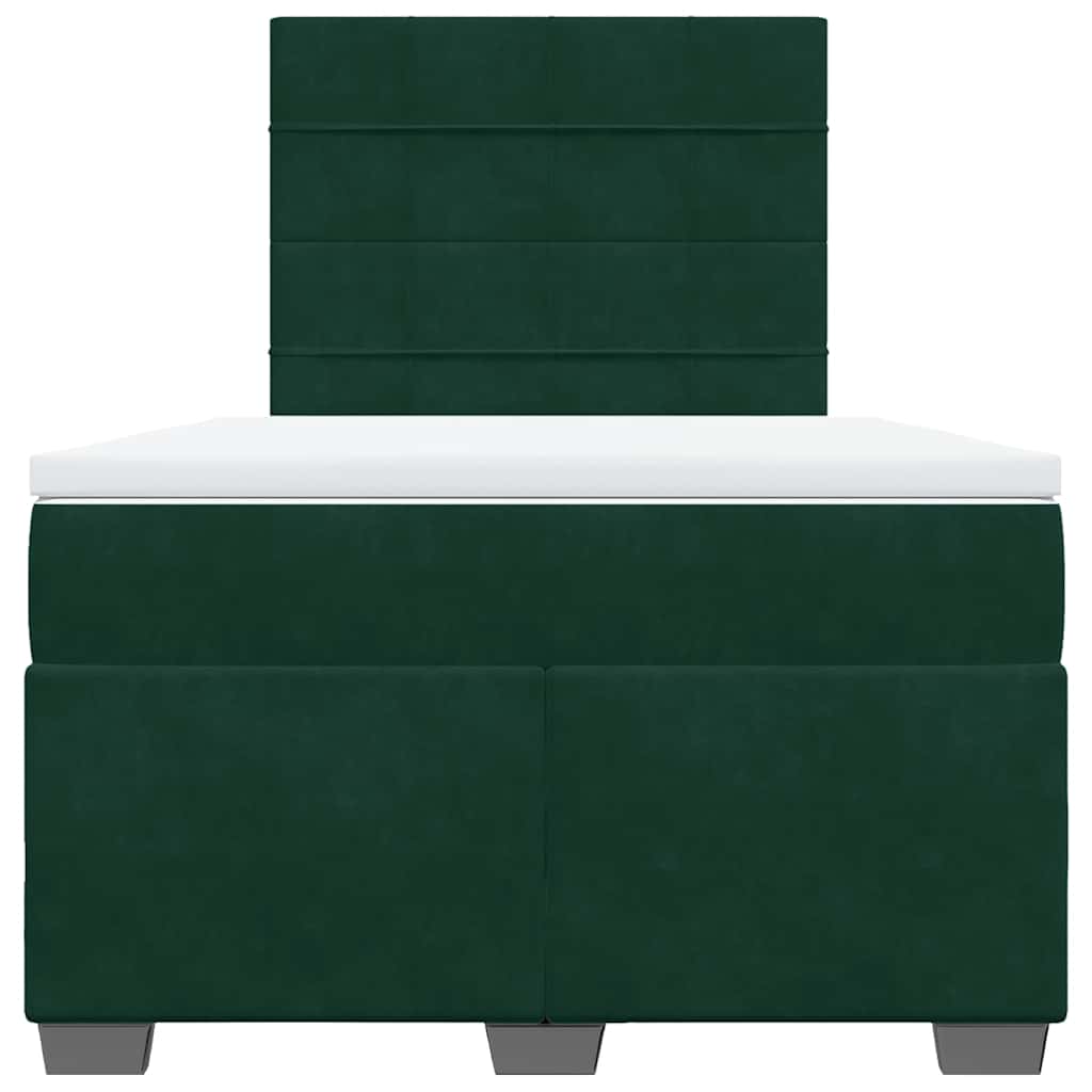 Sommier à lattes de lit avec matelas vert foncé 120x190 cm - XIOS