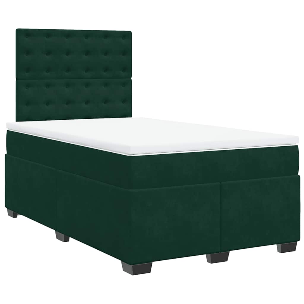 Sommier à lattes de lit avec matelas vert foncé 120x190 cm - XIOS
