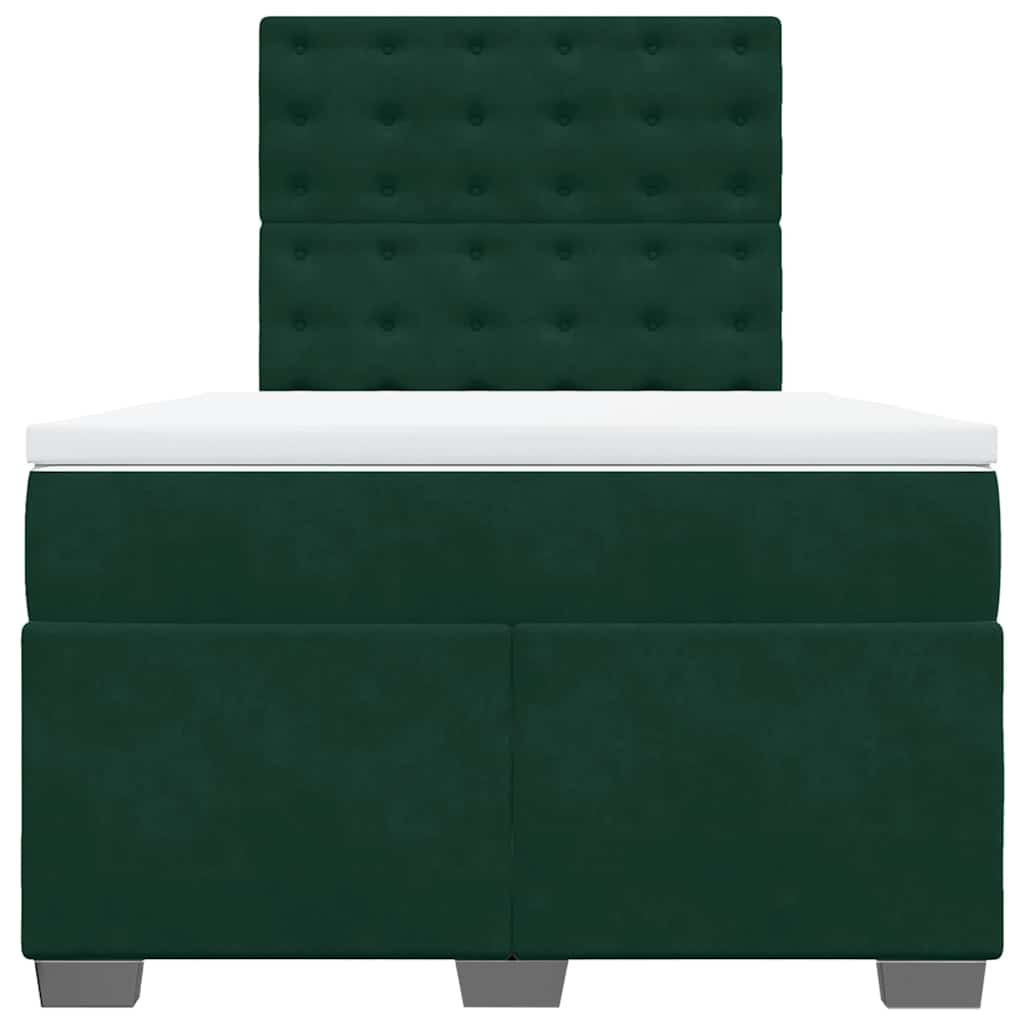 Sommier à lattes de lit avec matelas vert foncé 120x190 cm - XIOS