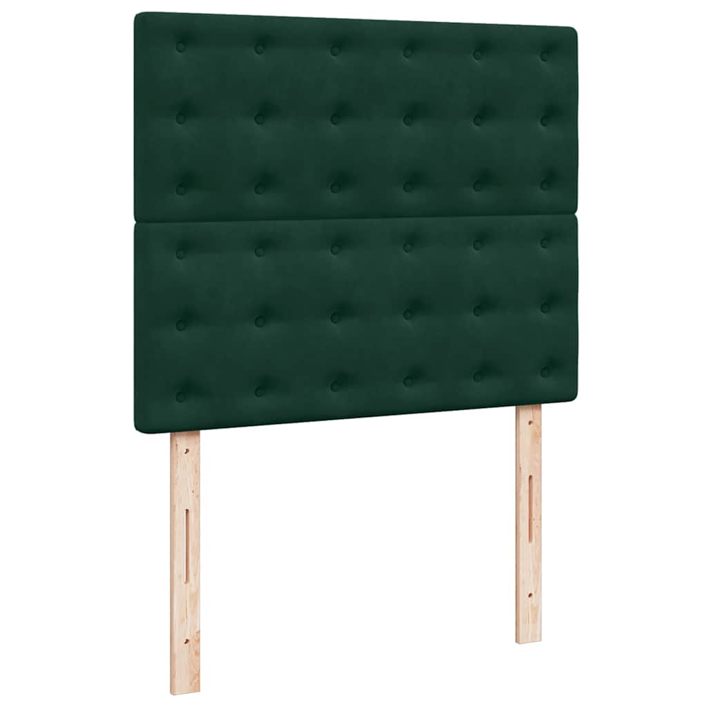 Sommier à lattes de lit avec matelas vert foncé 120x190 cm - XIOS