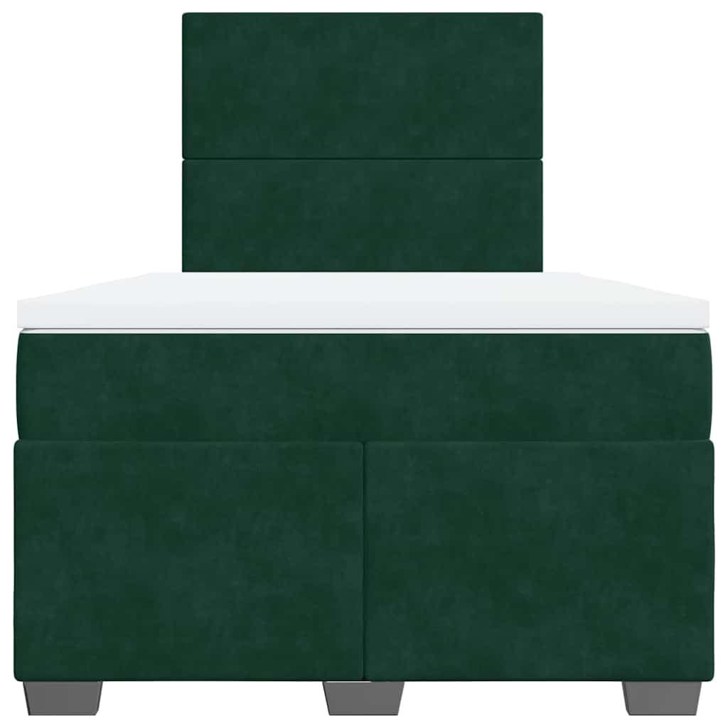 Sommier à lattes de lit et matelas Vert foncé 120x200cm Velours - XIOS