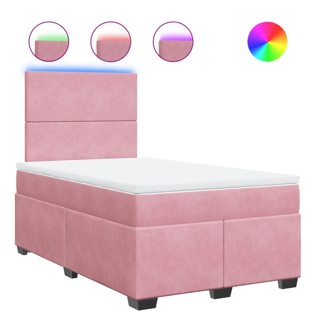 Sommier à lattes de lit avec matelas Rose 120x200 cm Velours - XIOS