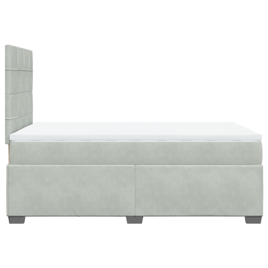 Sommier à lattes de lit et matelas Gris clair 120x200cm Velours - XIOS