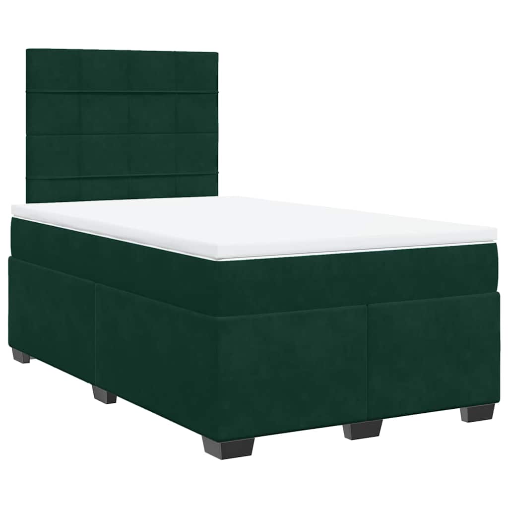 Sommier à lattes de lit et matelas Vert foncé 120x200cm Velours - XIOS