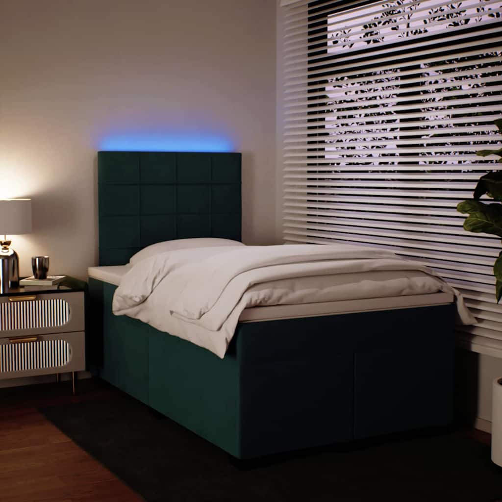 Sommier à lattes de lit et matelas Vert foncé 120x200cm Velours - XIOS