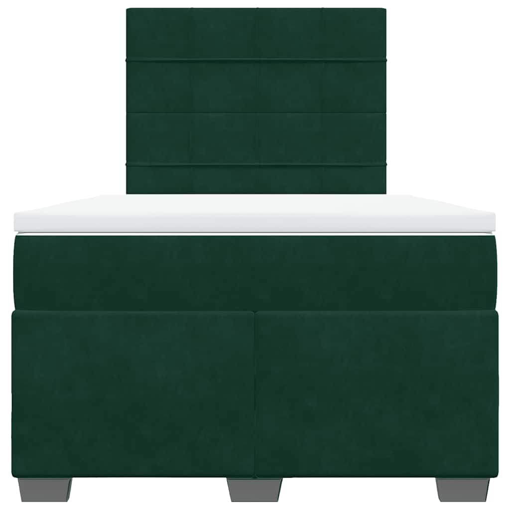 Sommier à lattes de lit et matelas Vert foncé 120x200cm Velours - XIOS