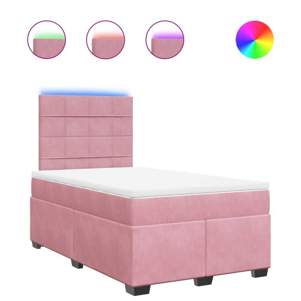 Sommier à lattes de lit avec matelas Rose 120x200 cm Velours - XIOS