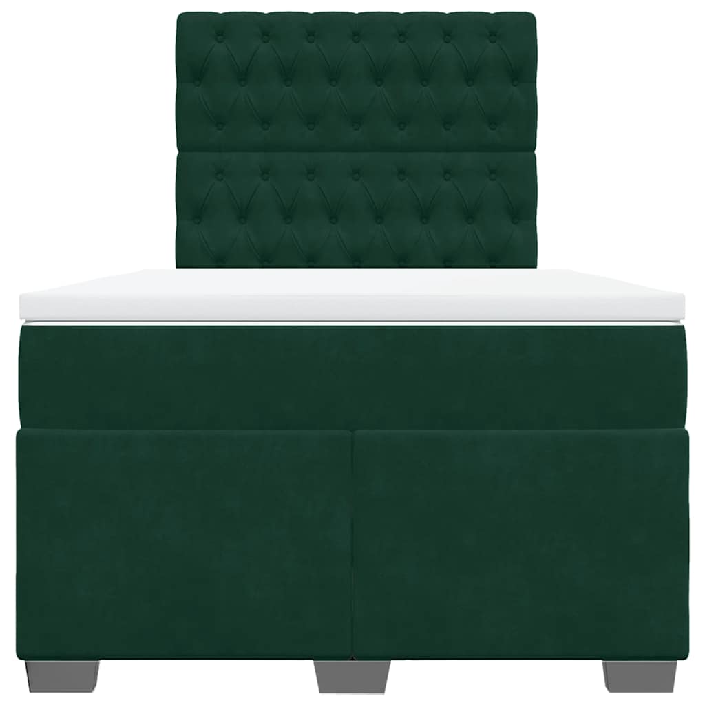 Sommier à lattes de lit et matelas Vert foncé 120x200cm Velours - XIOS