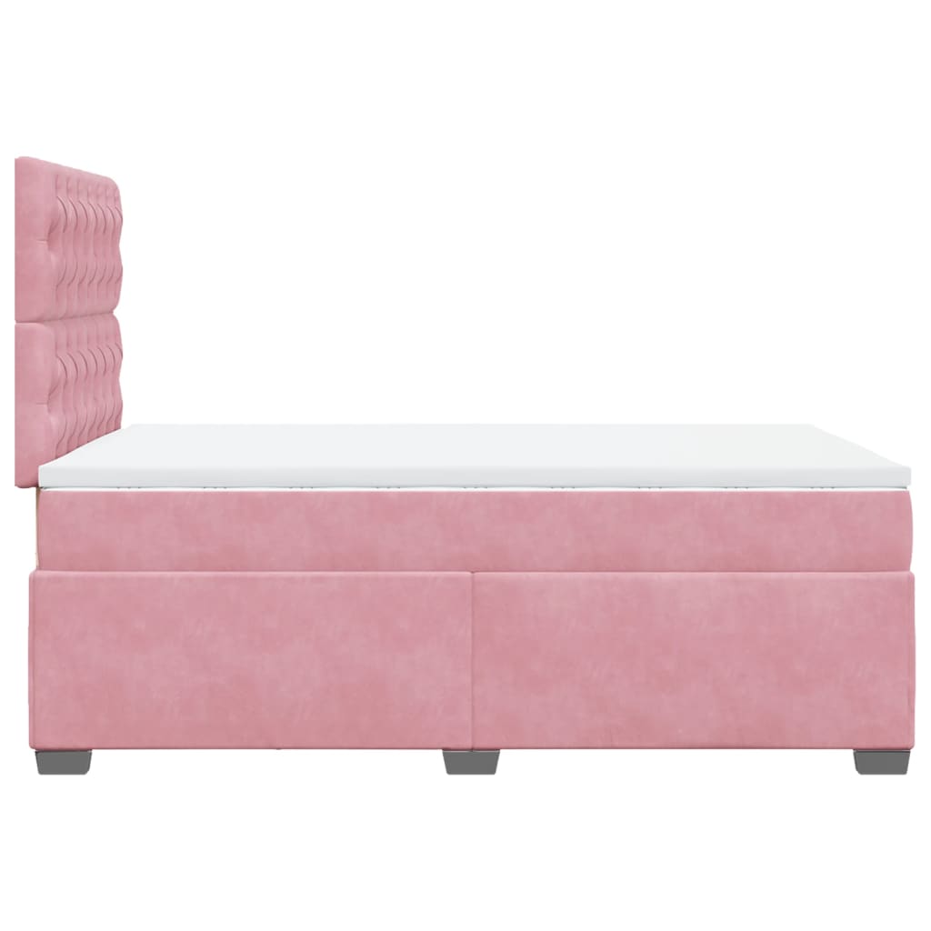 Sommier à lattes de lit avec matelas Rose 120x200 cm Velours - XIOS