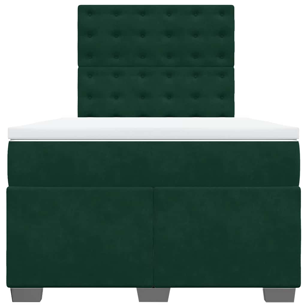 Sommier à lattes de lit et matelas Vert foncé 120x200cm Velours - XIOS