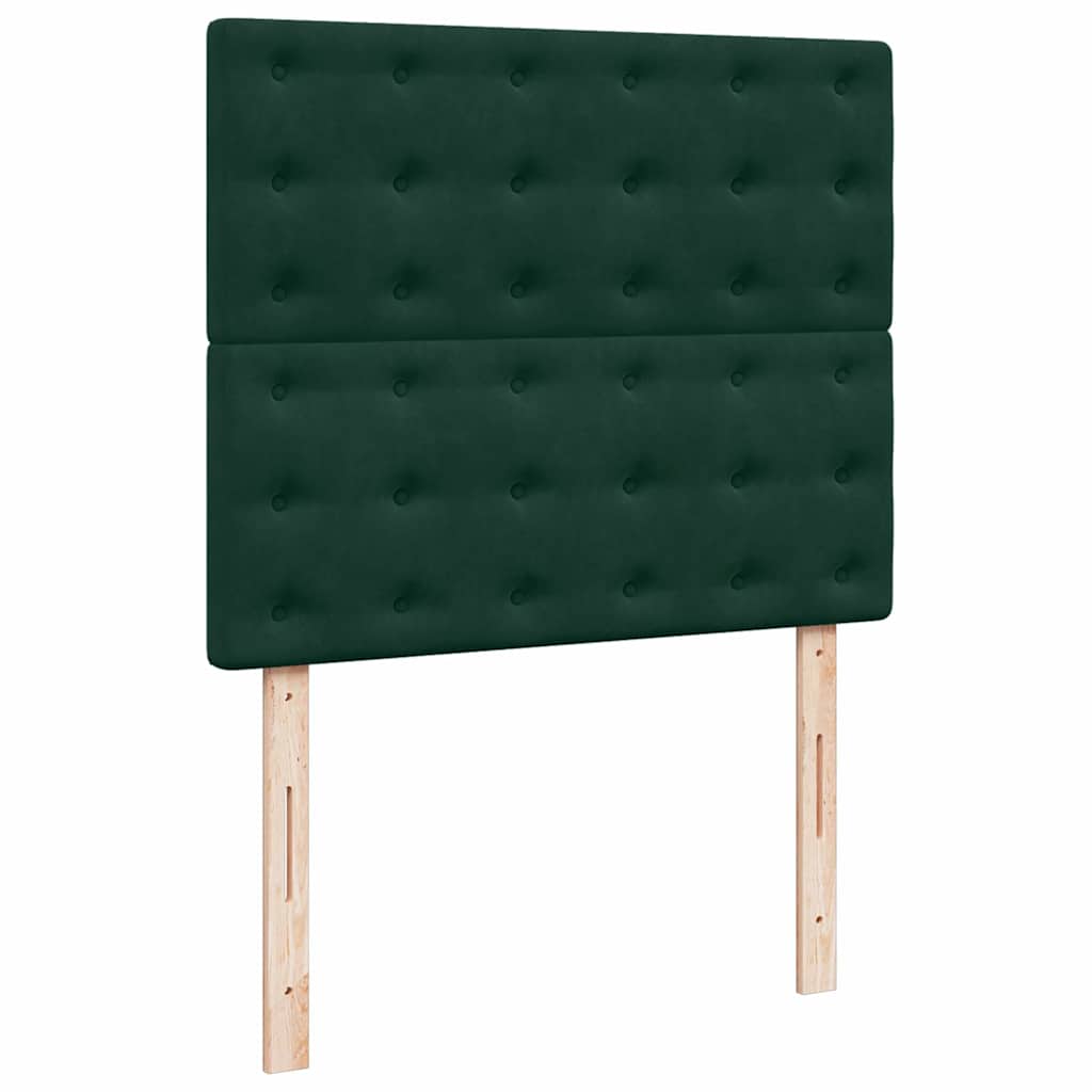 Sommier à lattes de lit et matelas Vert foncé 120x200cm Velours - XIOS