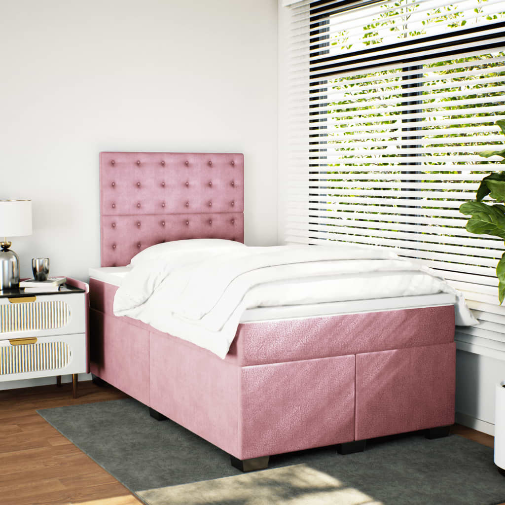 Sommier à lattes de lit avec matelas Rose 120x200 cm Velours - XIOS
