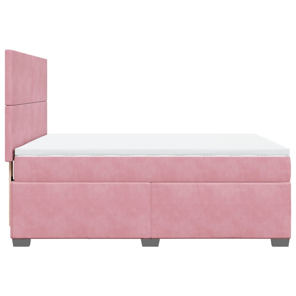 Sommier à lattes de lit avec matelas Rose 140x190 cm Velours - XIOS