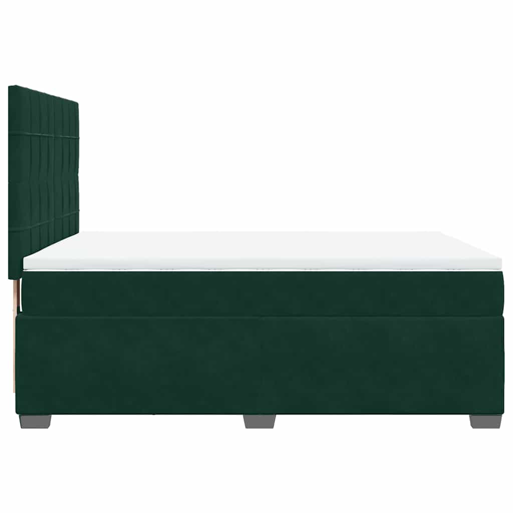 Sommier à lattes de lit et matelas Vert foncé 140x190cm Velours - XIOS