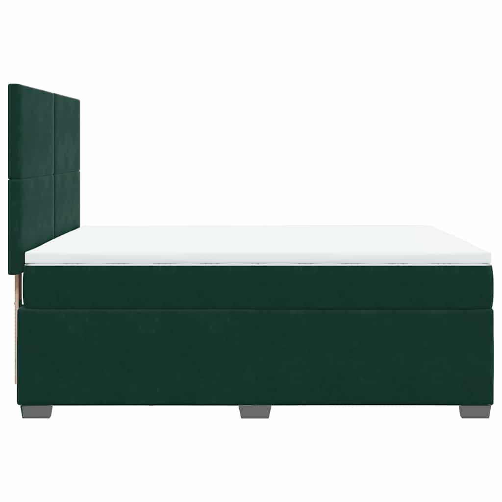 Sommier à lattes de lit et matelas Vert foncé 160x200cm Velours - XIOS