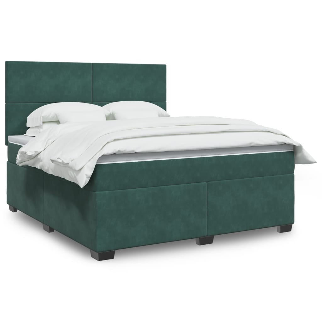Sommier à lattes de lit et matelas Vert foncé 180x200cm Velours - XIOS