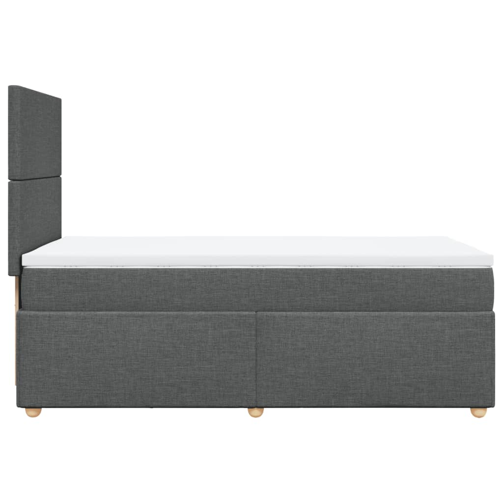 Sommier à lattes de lit avec matelas Gris foncé 80x200 cm Tissu - XIOS